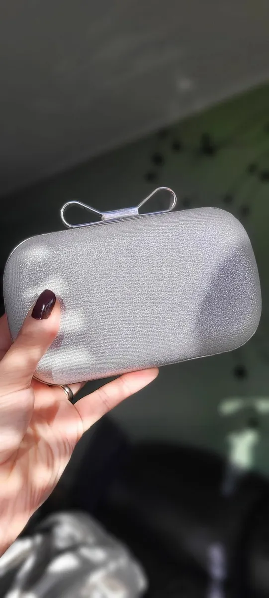 Silver Clutch Bag - Image 1