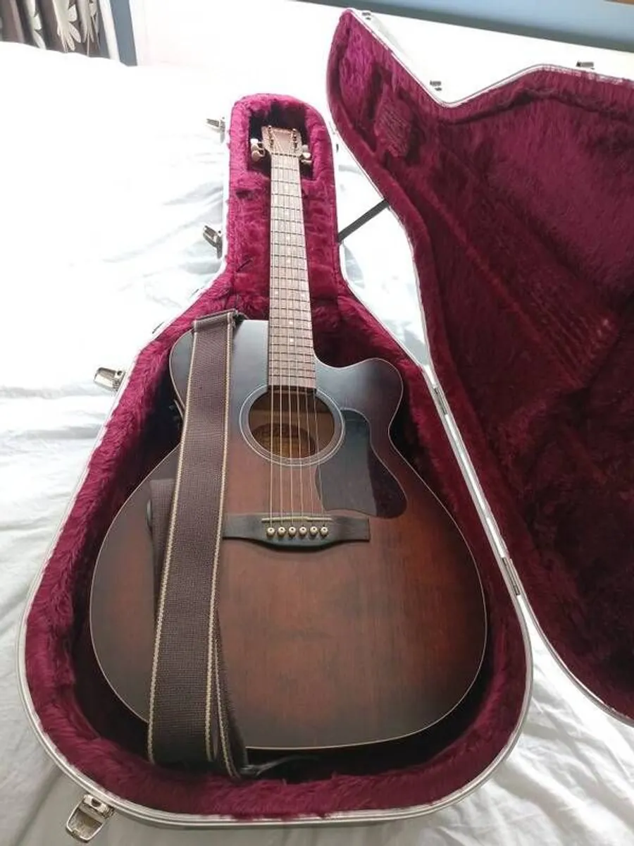 Art Lutherie Bourbon Burst 21 fret Cutaway Electro-Acoustic Guitar - Image 1