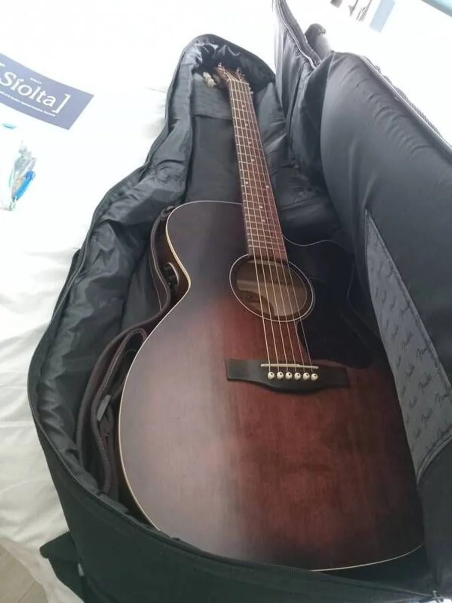 Art Lutherie Bourbon Burst 21 fret Cutaway Electro-Acoustic Guitar - Image 2