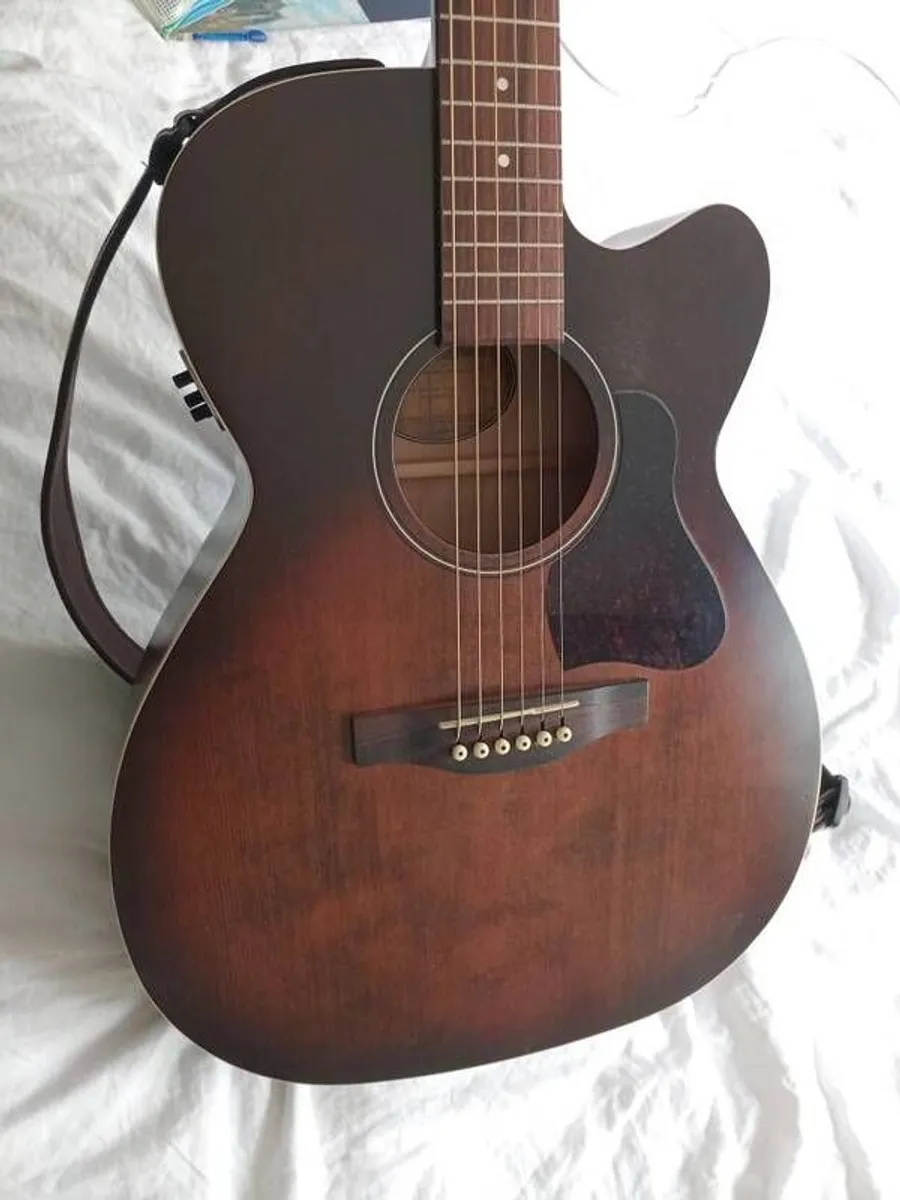 Art Lutherie Bourbon Burst 21 fret Cutaway Electro-Acoustic Guitar - Image 3