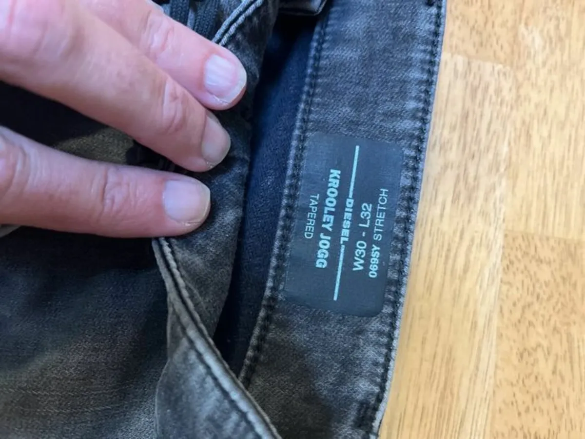 Diesel jogg jeans O69SY. NEW. 30x32. Tapered. Grey - Image 4