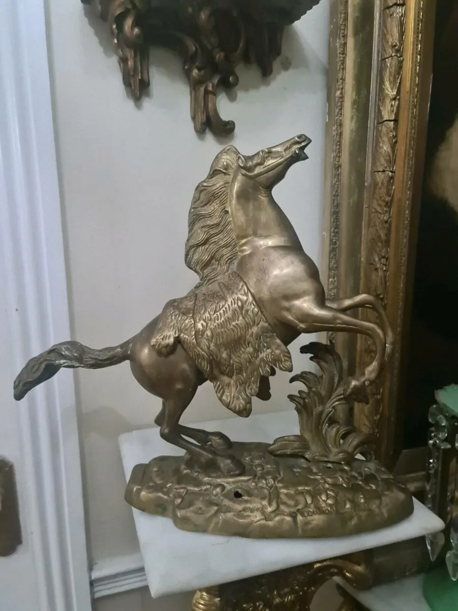 Vintage solid brass horse - Image 4