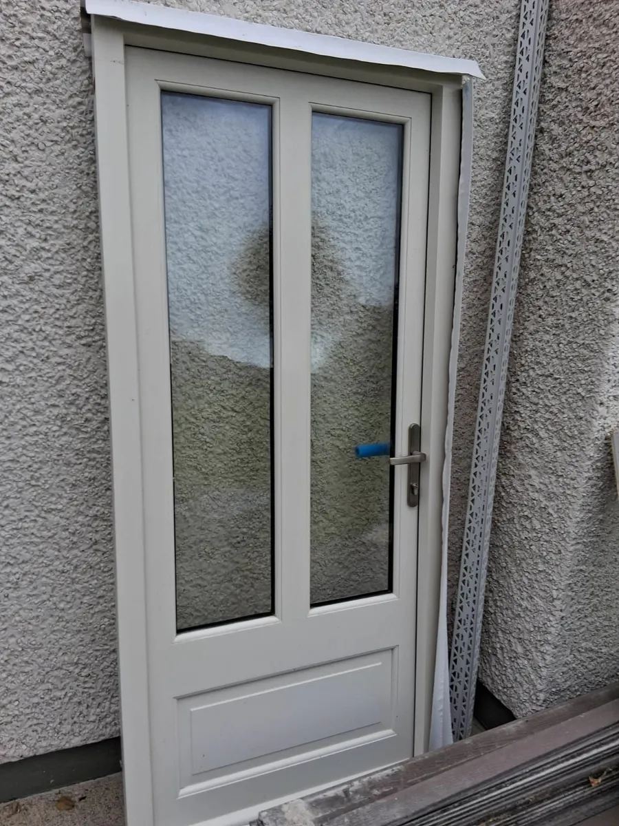 Brand new single door,black PVC triple glazed wind - Image 1