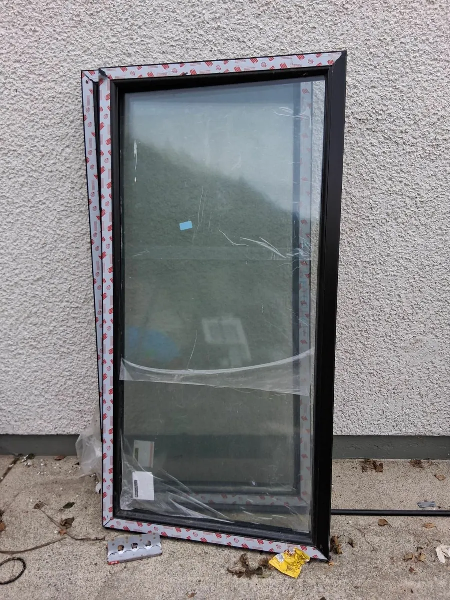 Brand new single door,black PVC triple glazed wind - Image 2