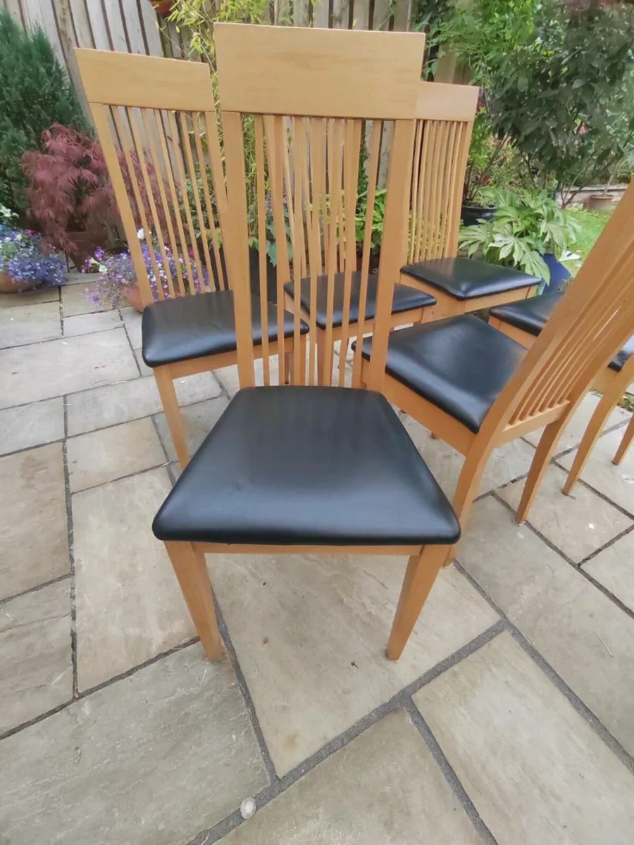 6 kitchen dining chairs - Image 2