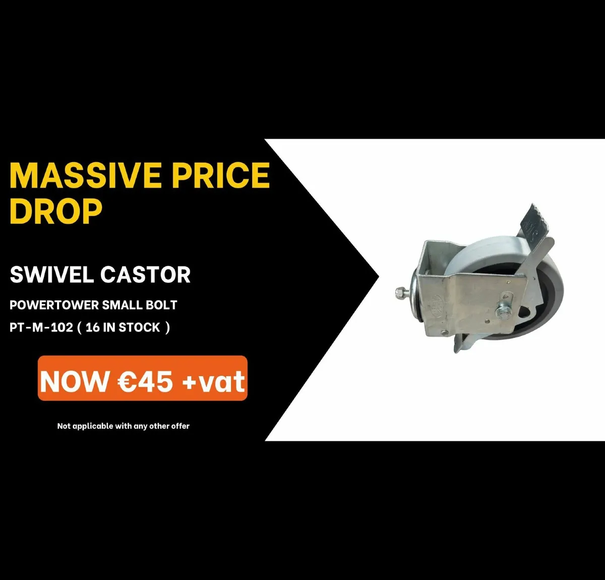 SWIVEL CASTOR POWERTOWER SMALL BOLT