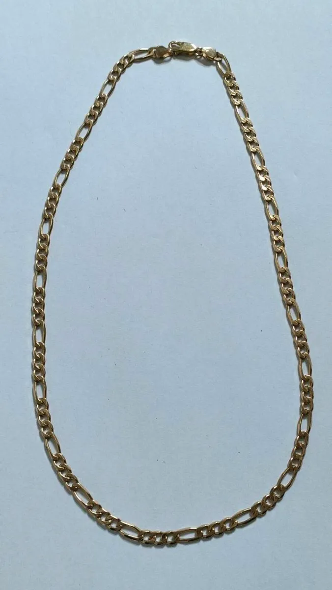 9ct Gold Curb Chain Necklace 18 inch - Image 2