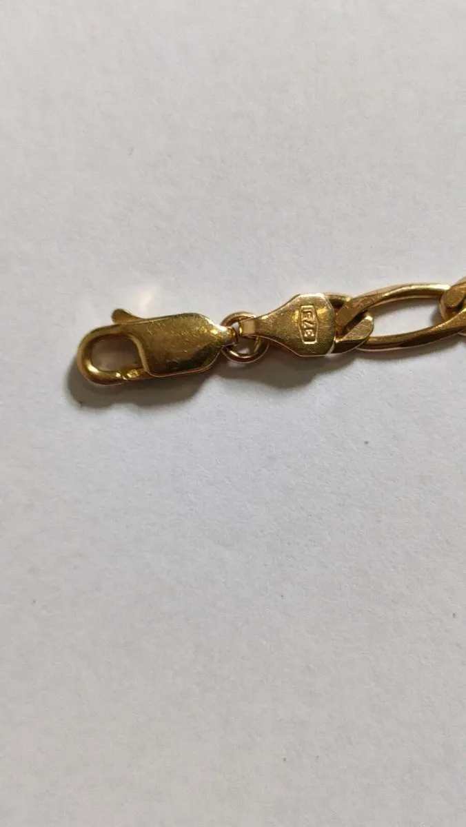 9ct Gold Curb Chain Necklace 18 inch - Image 4