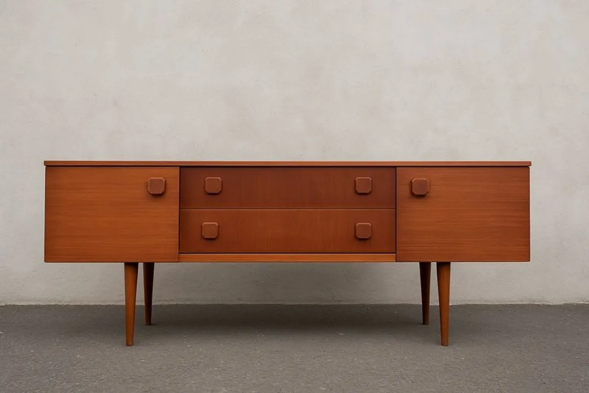 mid century sideboard shelving chairs Danish stock teak ladderax - Image 1