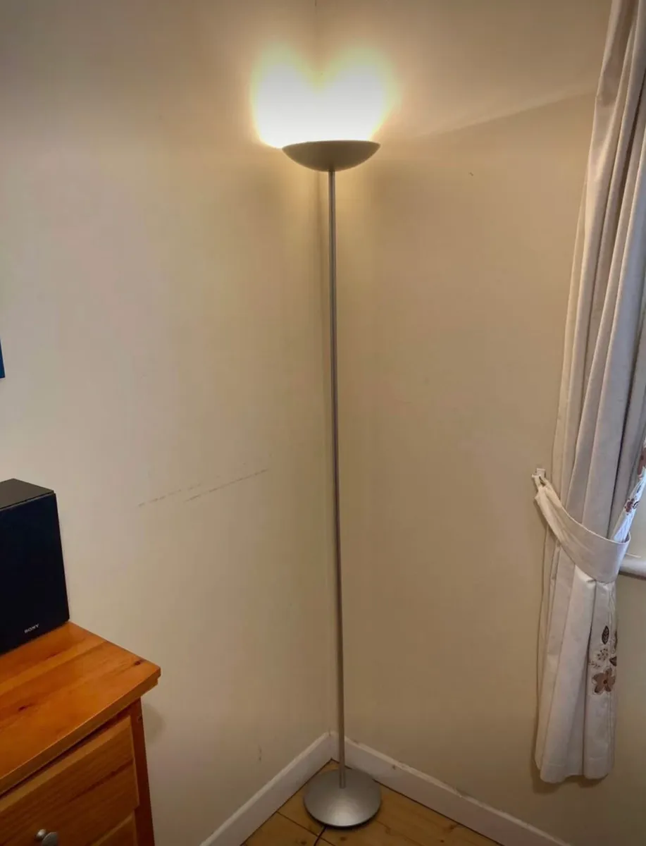 Tall Silver Modern Floor Lamp - Image 4