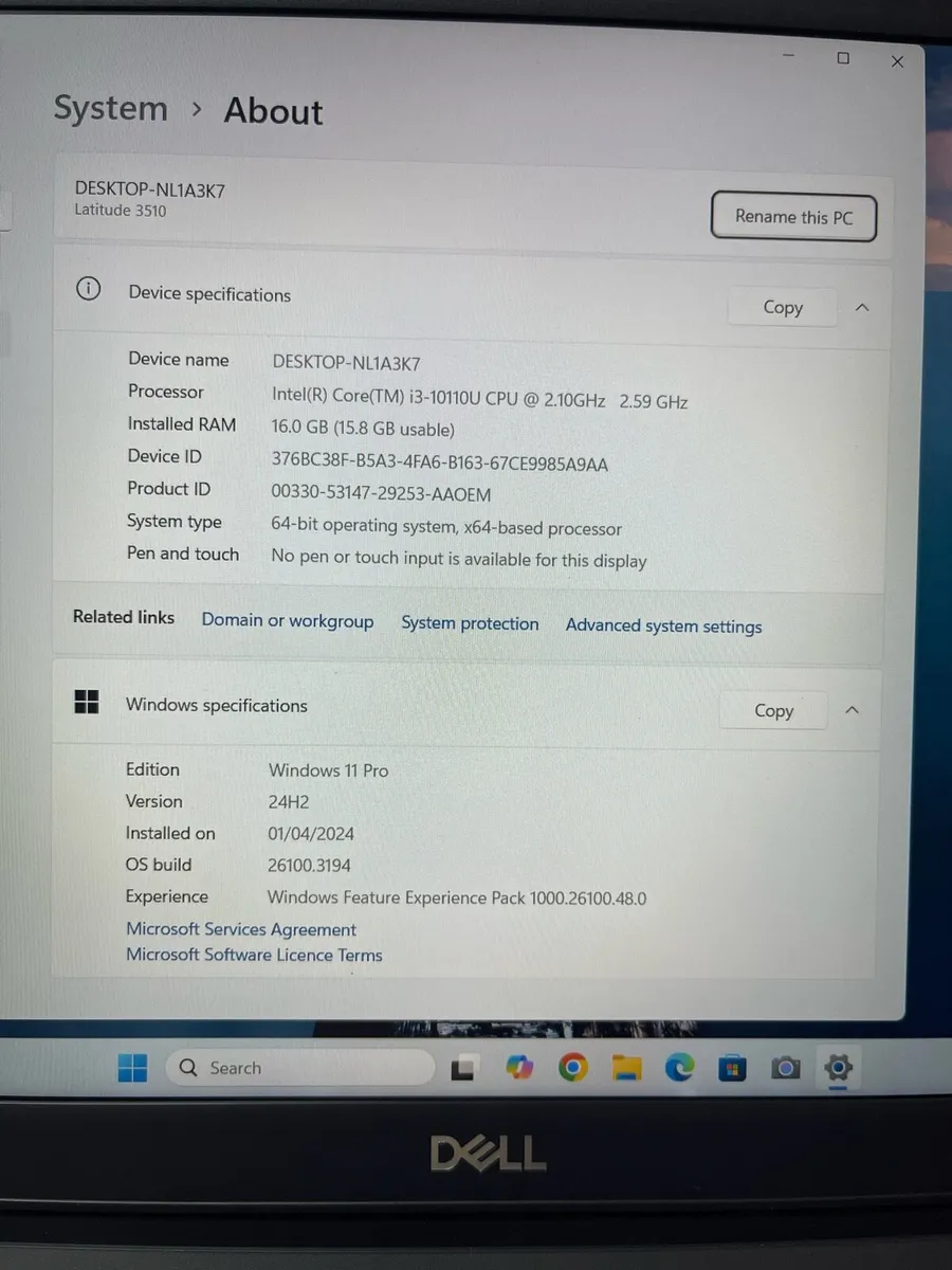 Dell laptop i3 pro 16-512 win 11 - Image 4