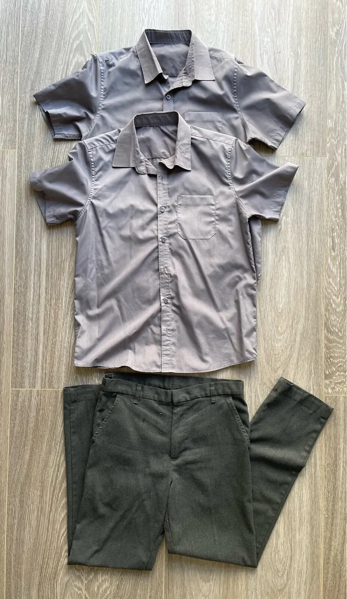 Grey School Shirts & Trousers: 12-13yrs - Image 1