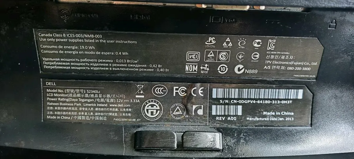 Dell S2340L 23-inch LED Backlit Computer Monitor - Image 1