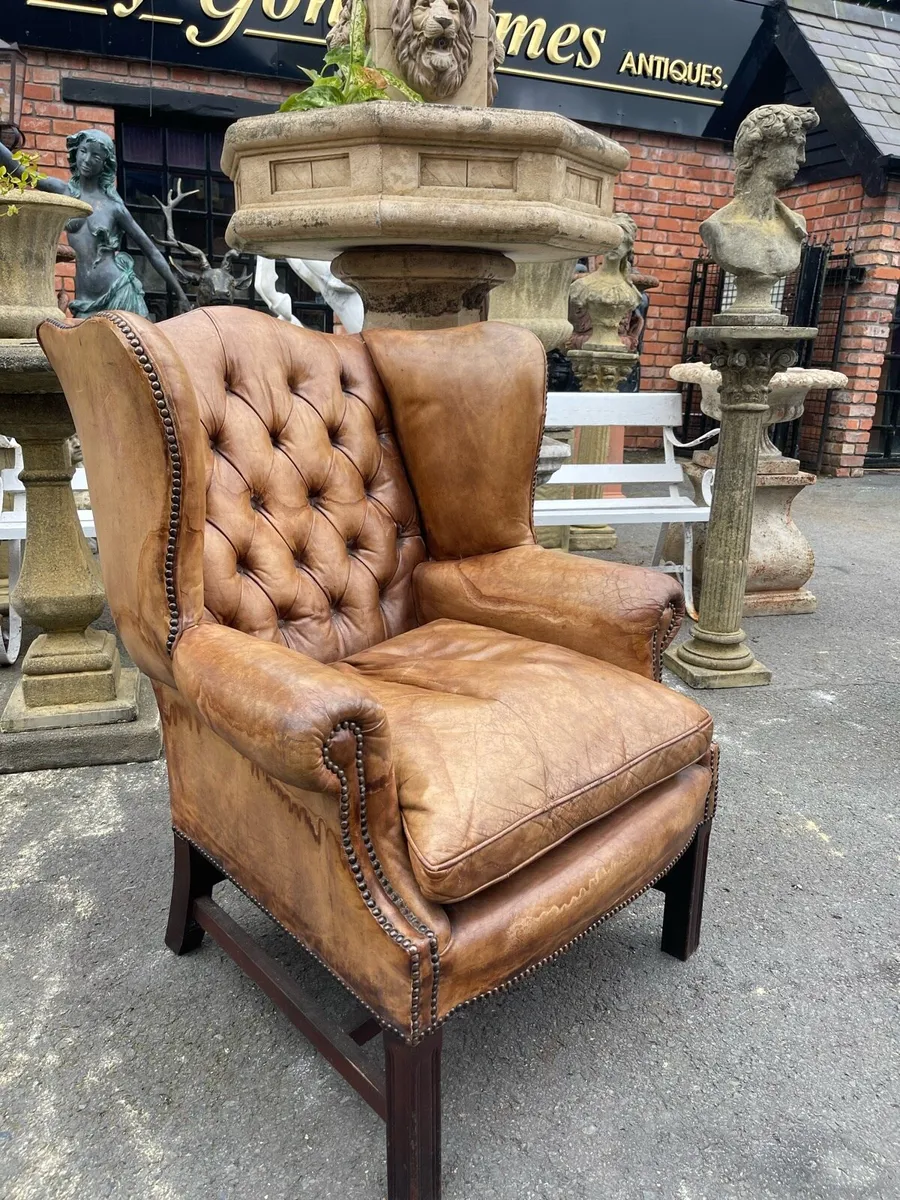 Original hand dyed chesterfield chair - Image 1