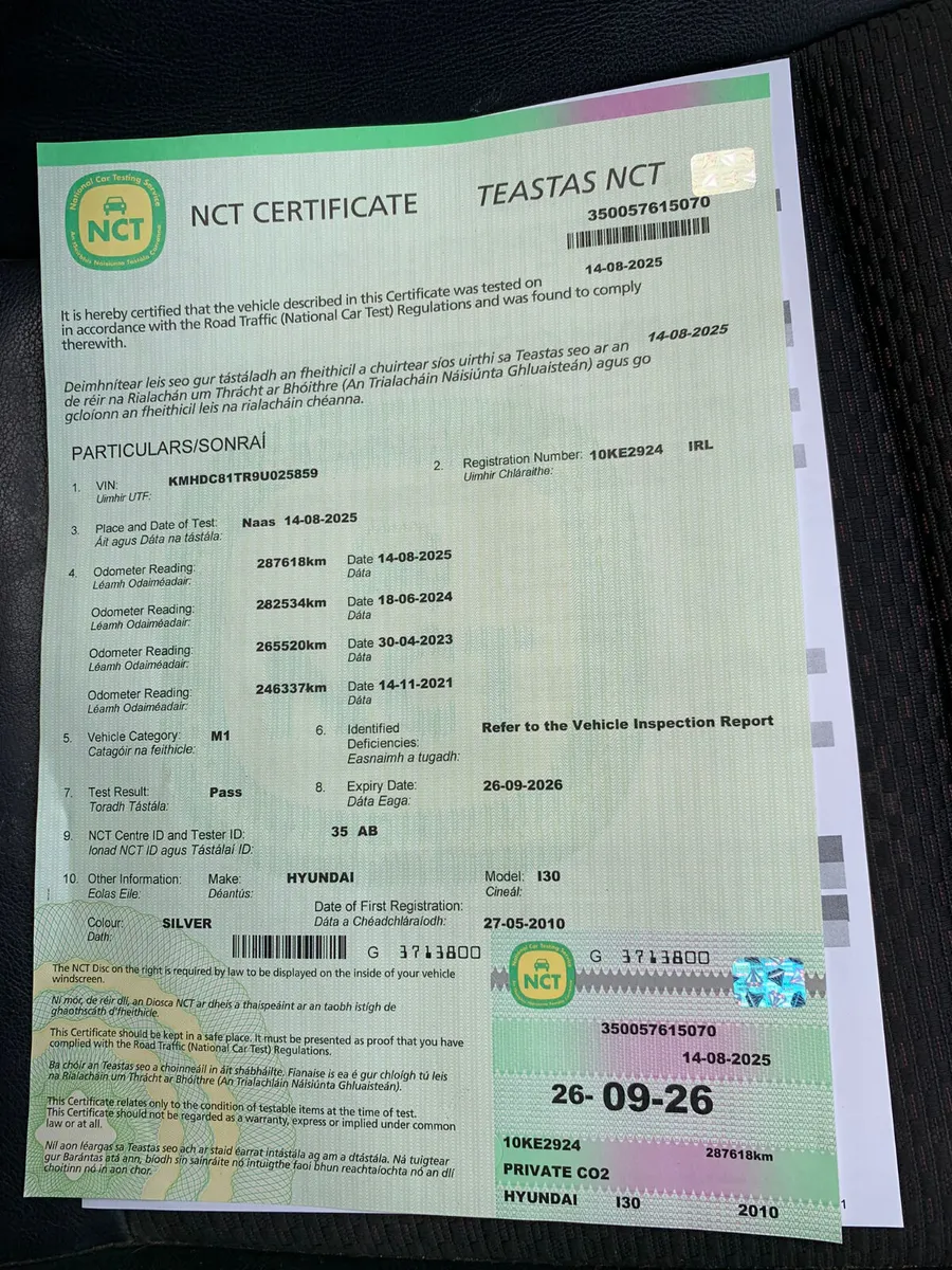 Hyundai i30 2010 1.6 CRDI new nct 10/26 - Image 2
