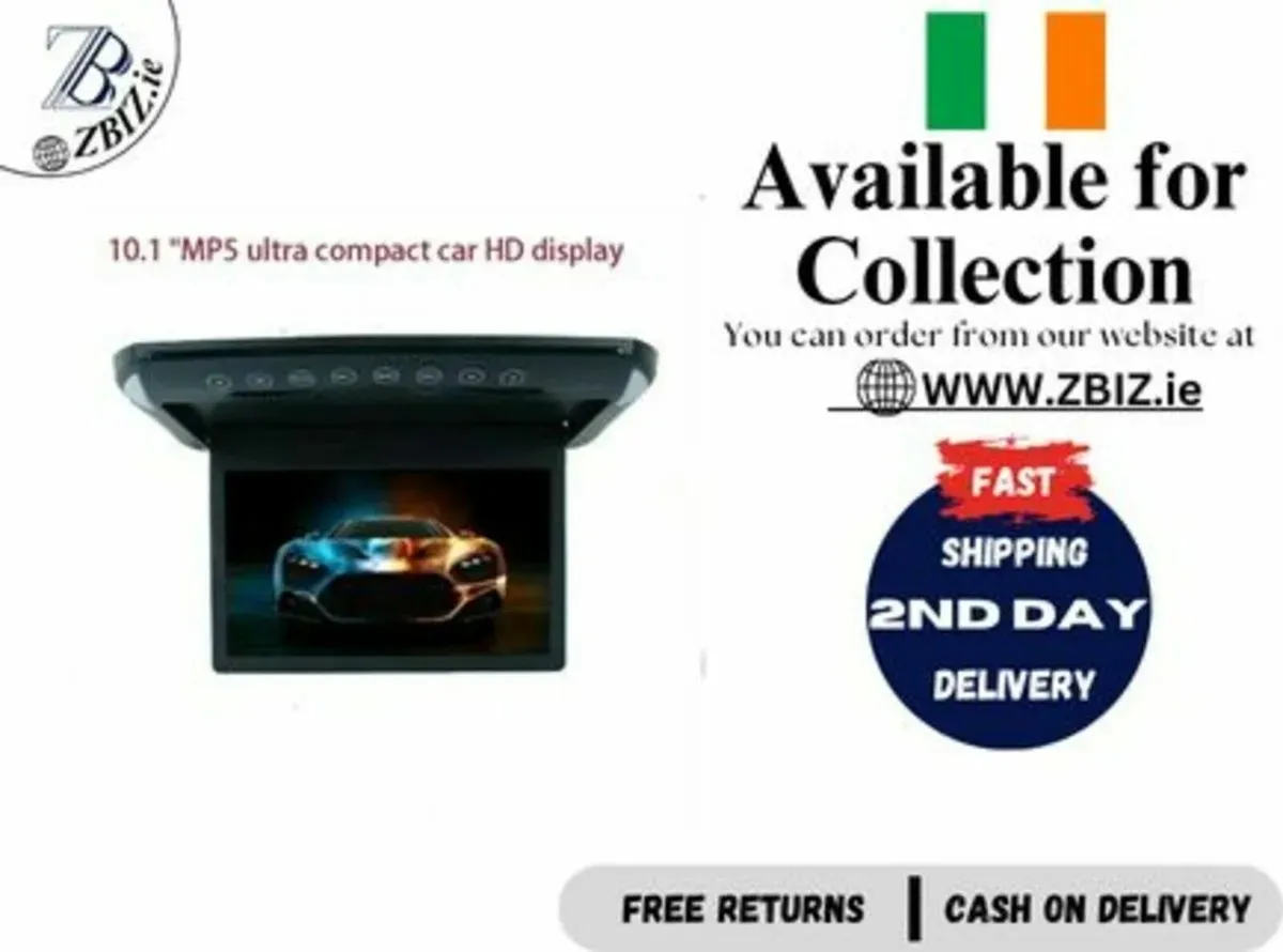 Flip Screen Car Roof Monitor 10.1" MP5 Player - Image 1