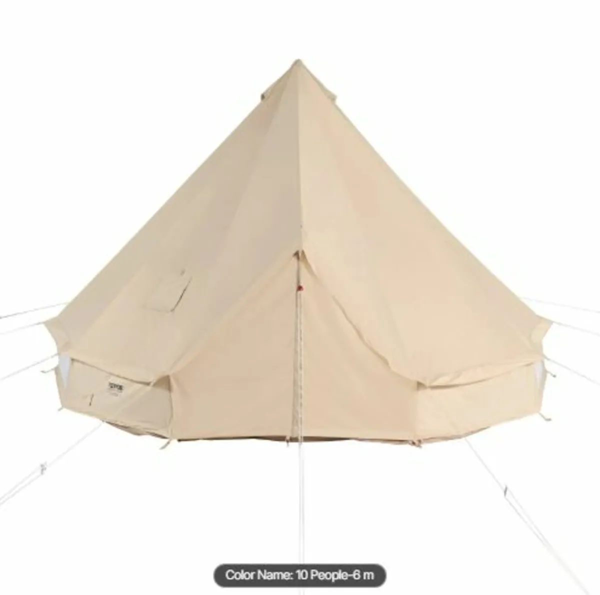 Canvas Tent for Camping with Stove Jack, - Image 2