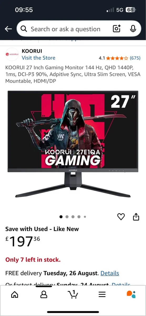27’’ Gaming Monitor - Image 2