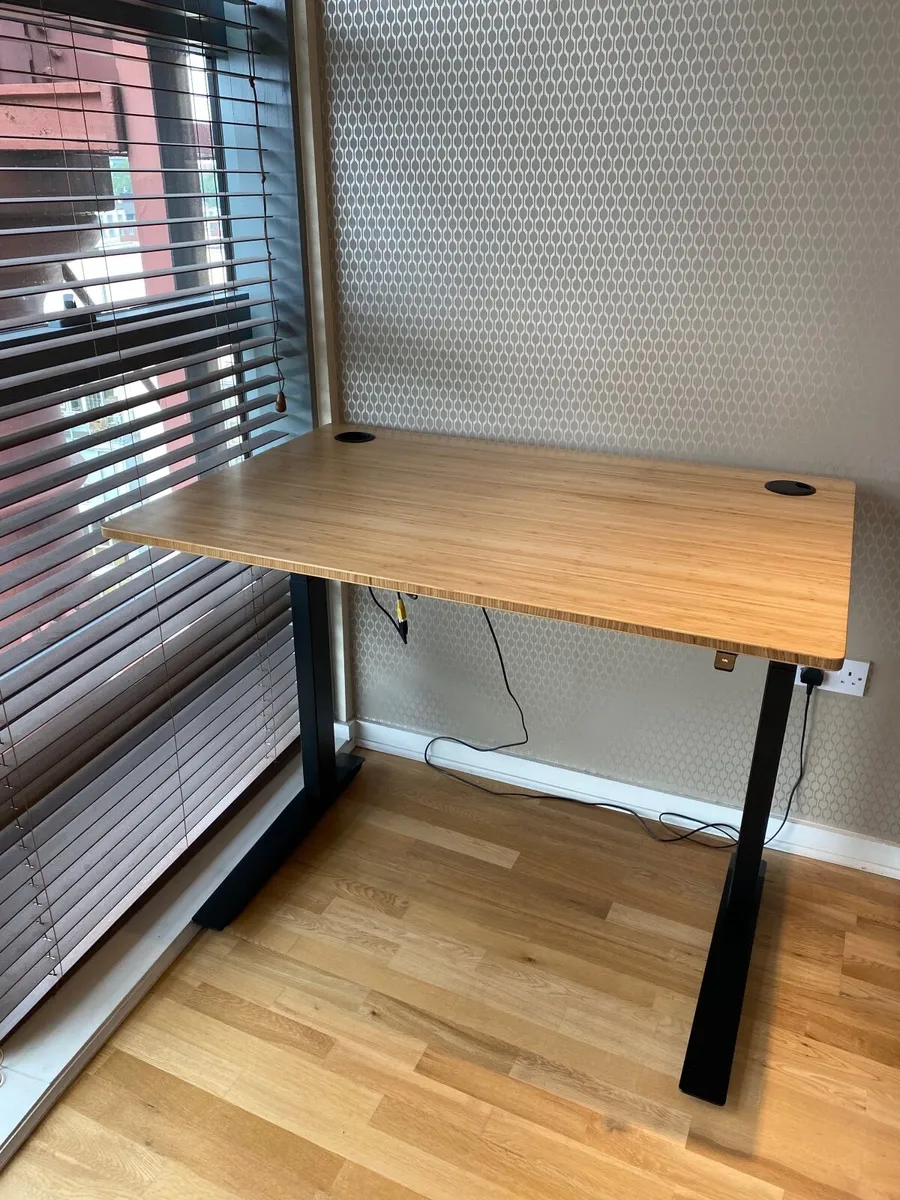 Jarvis Bamboo Electric Standing Office desk