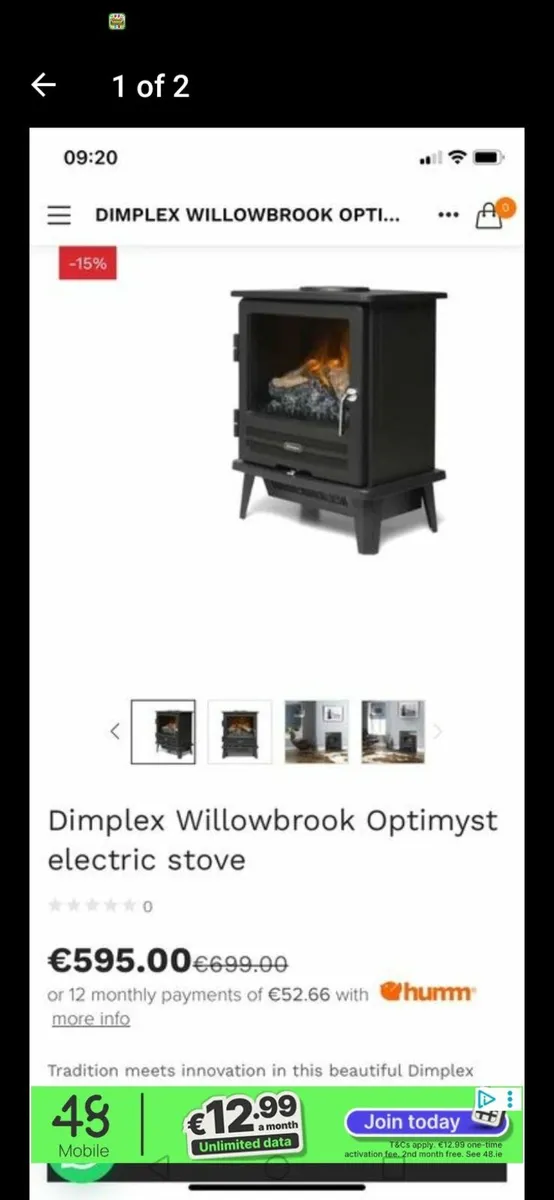 Dimplex optimyst Electric stove - Image 1