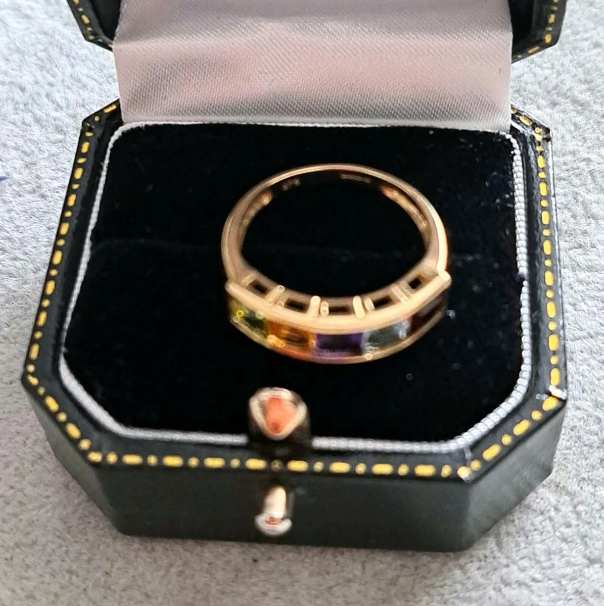 9 ct gold gemstone ring - Image 4