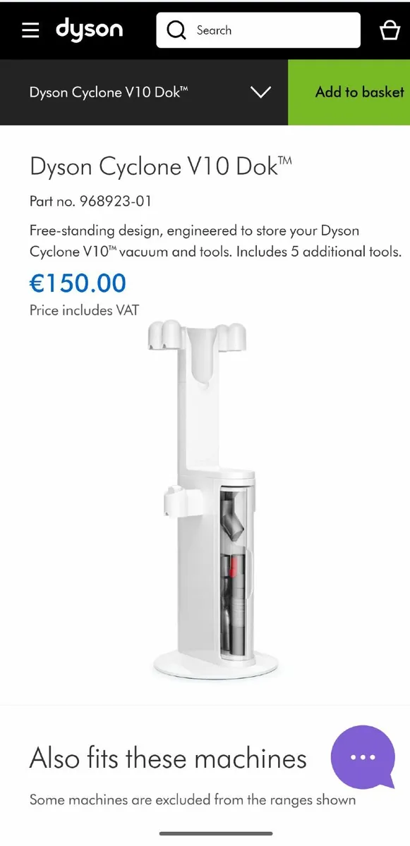 Dyson V10 dok