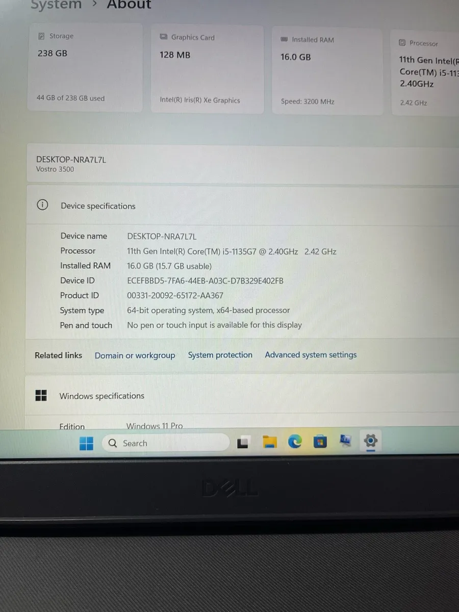 Dell laptop i5 pro 11gen 16-256 win 11 - Image 4