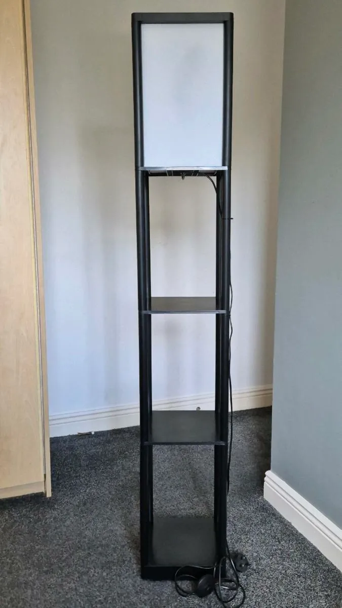 Modern Floor Lamp with Shelves - Image 1