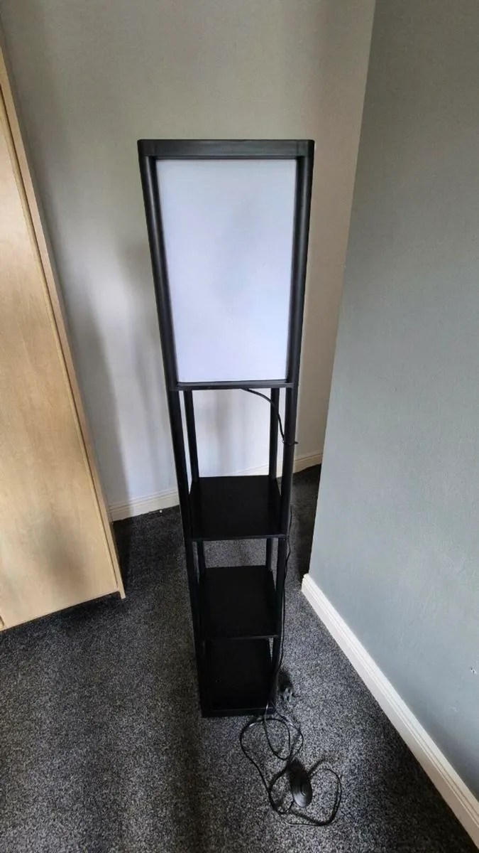 Modern Floor Lamp with Shelves - Image 3