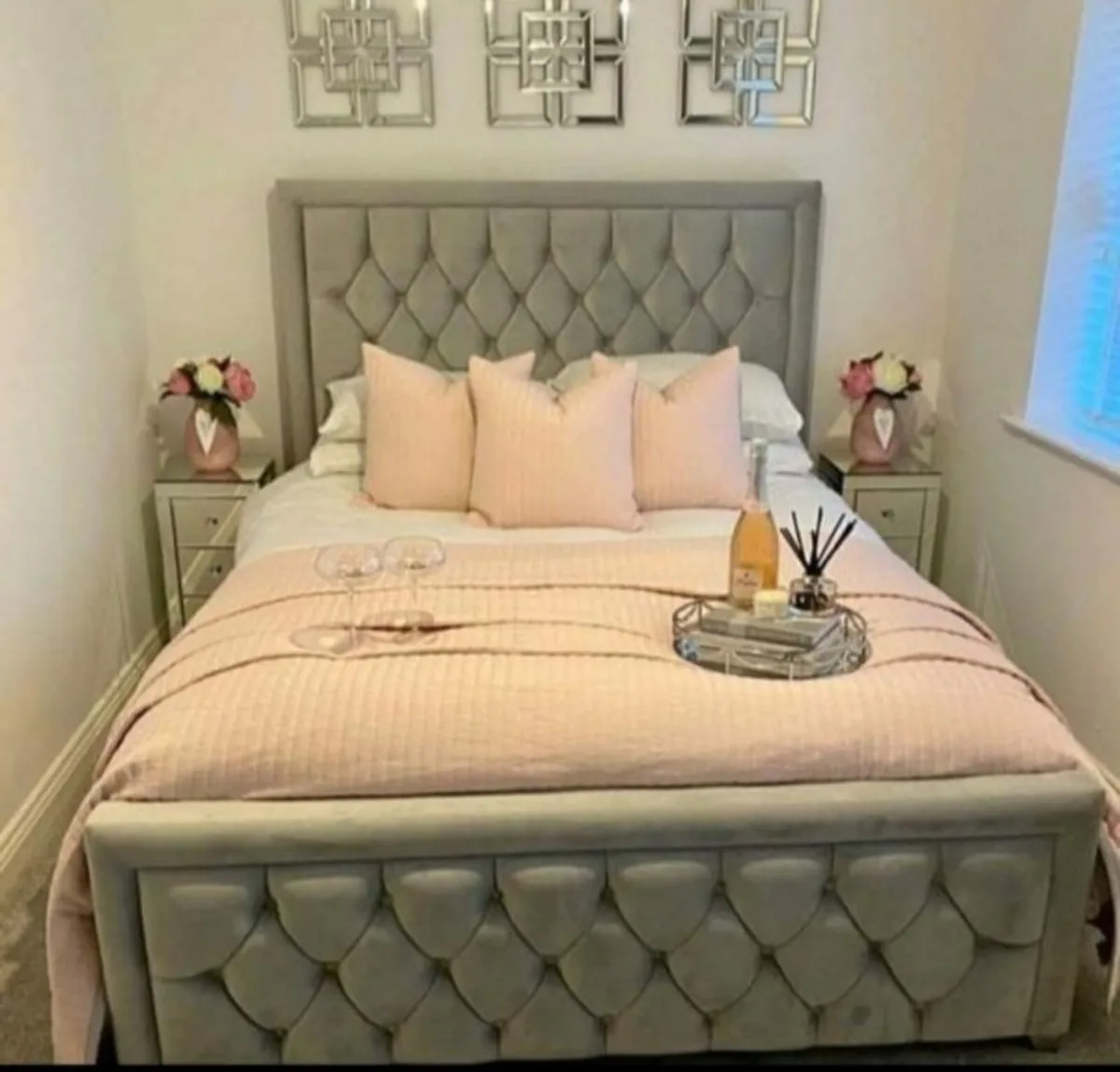 Double 4ft6 Monaco bed frame with Mattress include - Image 2