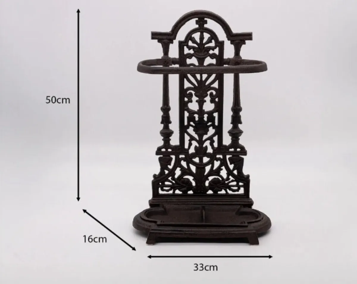 Vintage Style Cast Iron Umbrella Stand NEW - Image 3