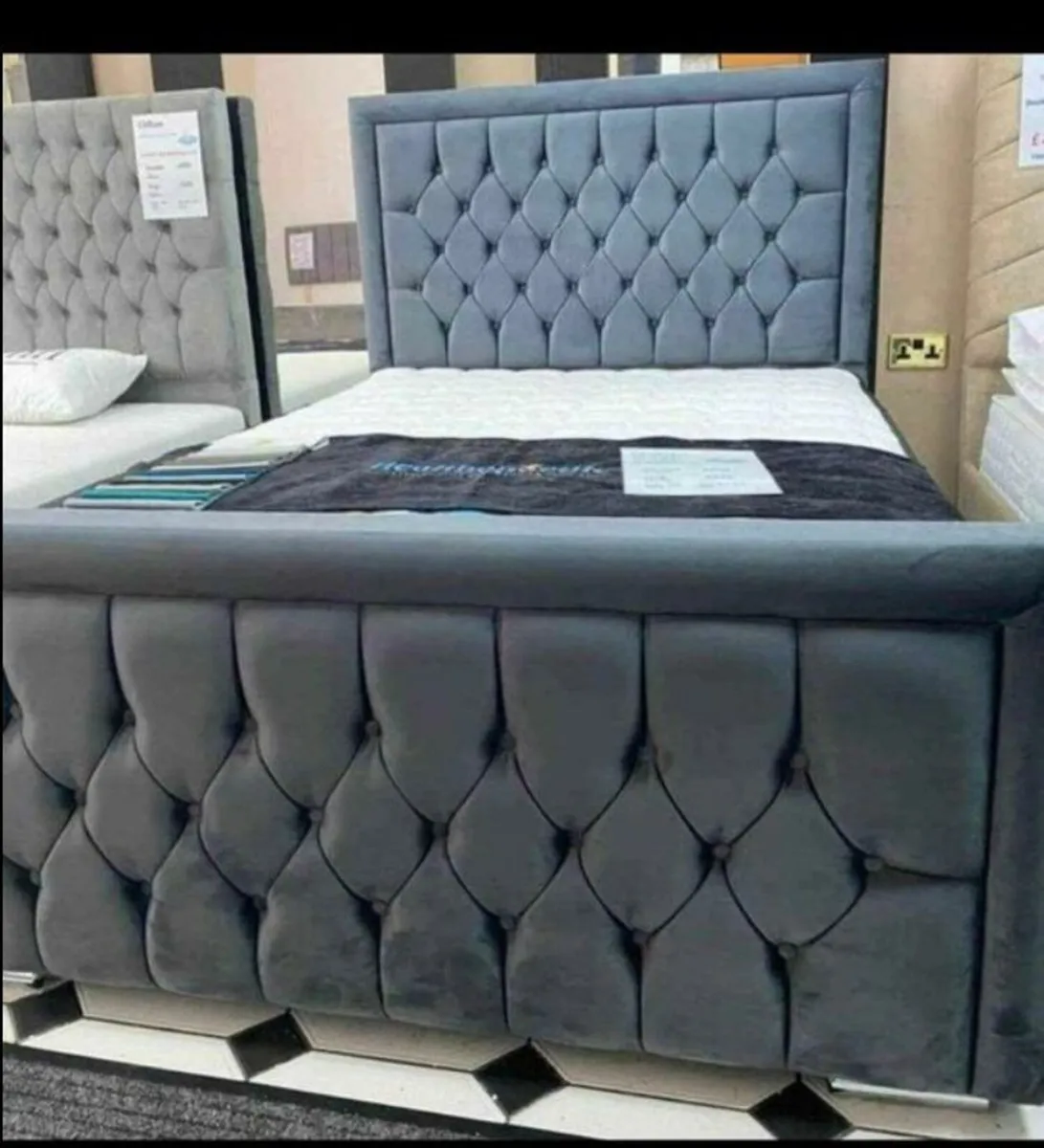 King size Monaco bed frame with Mattress included - Image 2