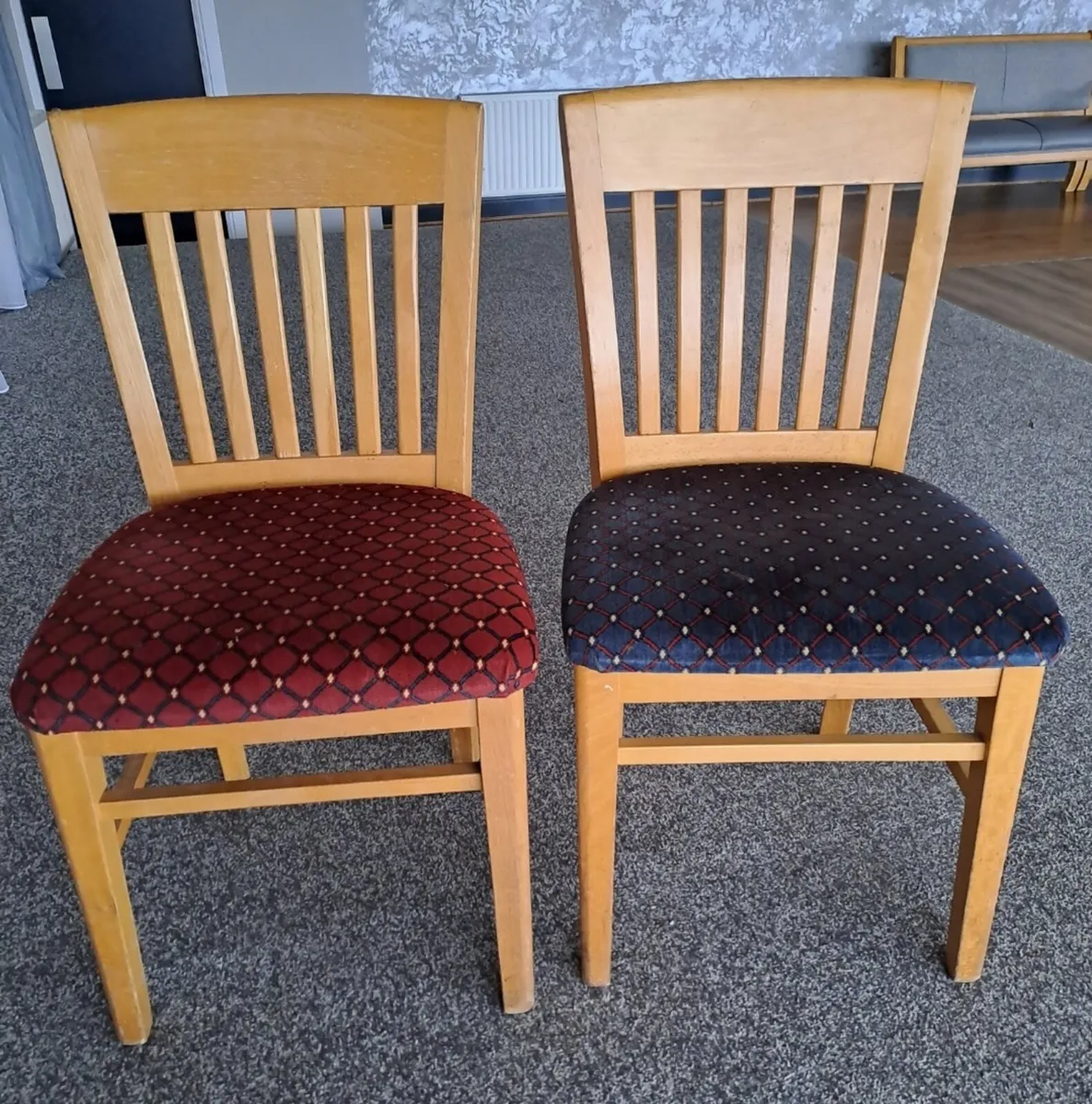 Wooden Chairs Covered