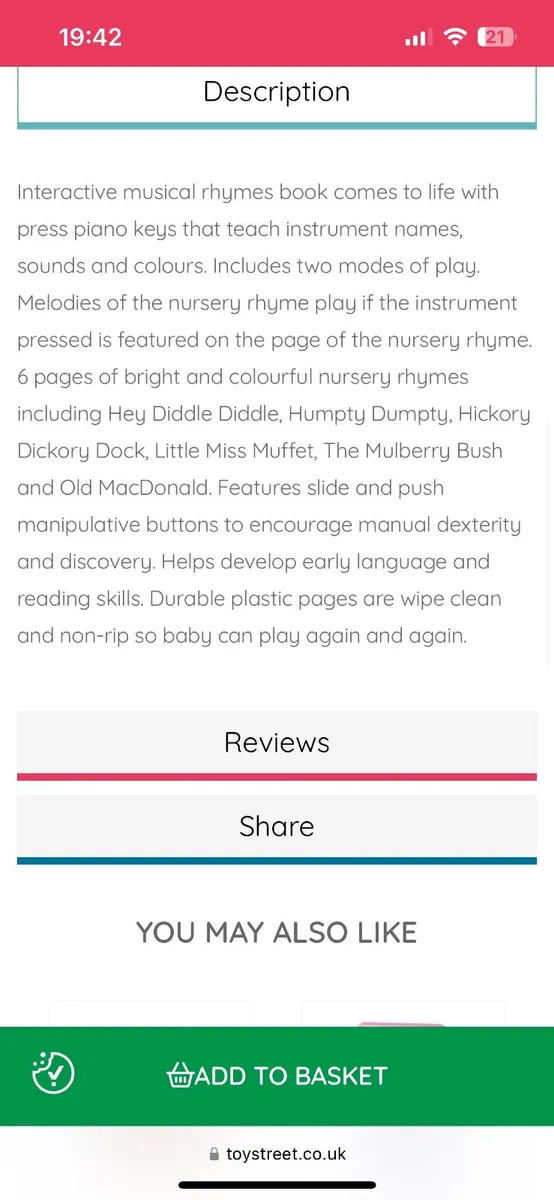 V-Tech Musical Rhymes Book - Image 2