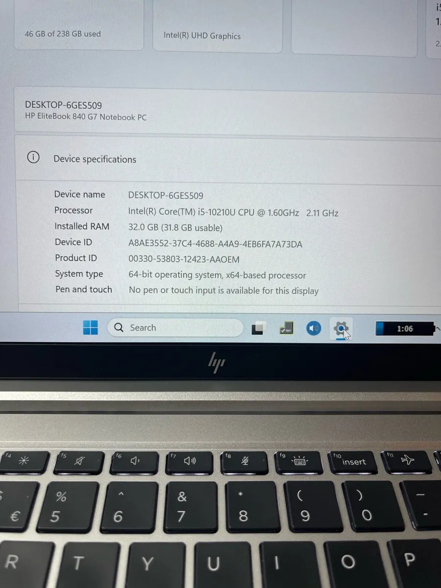 HP laptop i5 pro 32gb 256 win 11 pro - Image 4