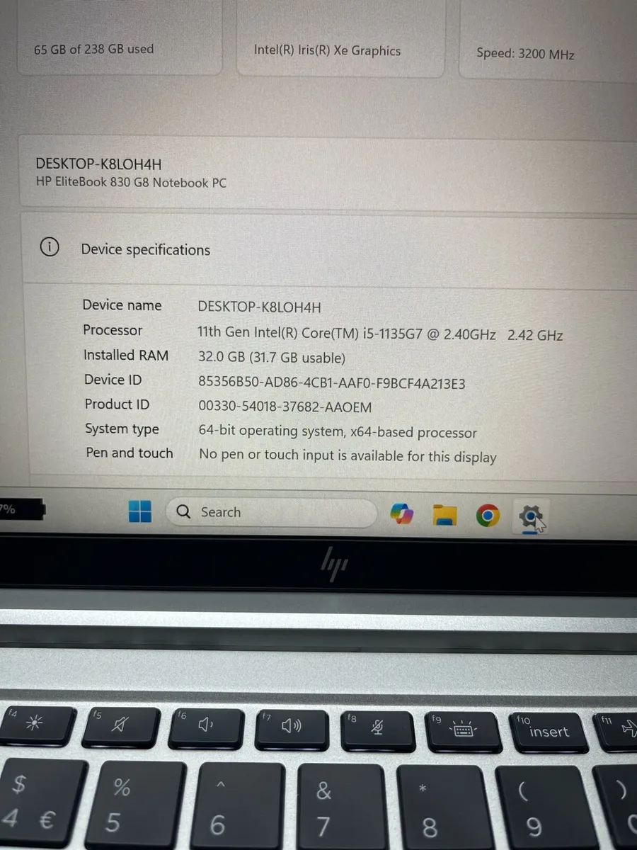 HP laptop i5 pro 32-256 win 11 pro - Image 4