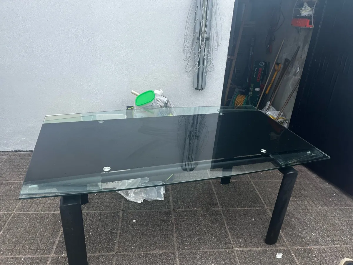 Steel and glass table - Image 4