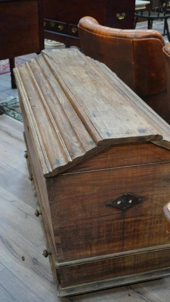 Antique Spanish Wooden Chest with Drawers 19th Cen - Image 3