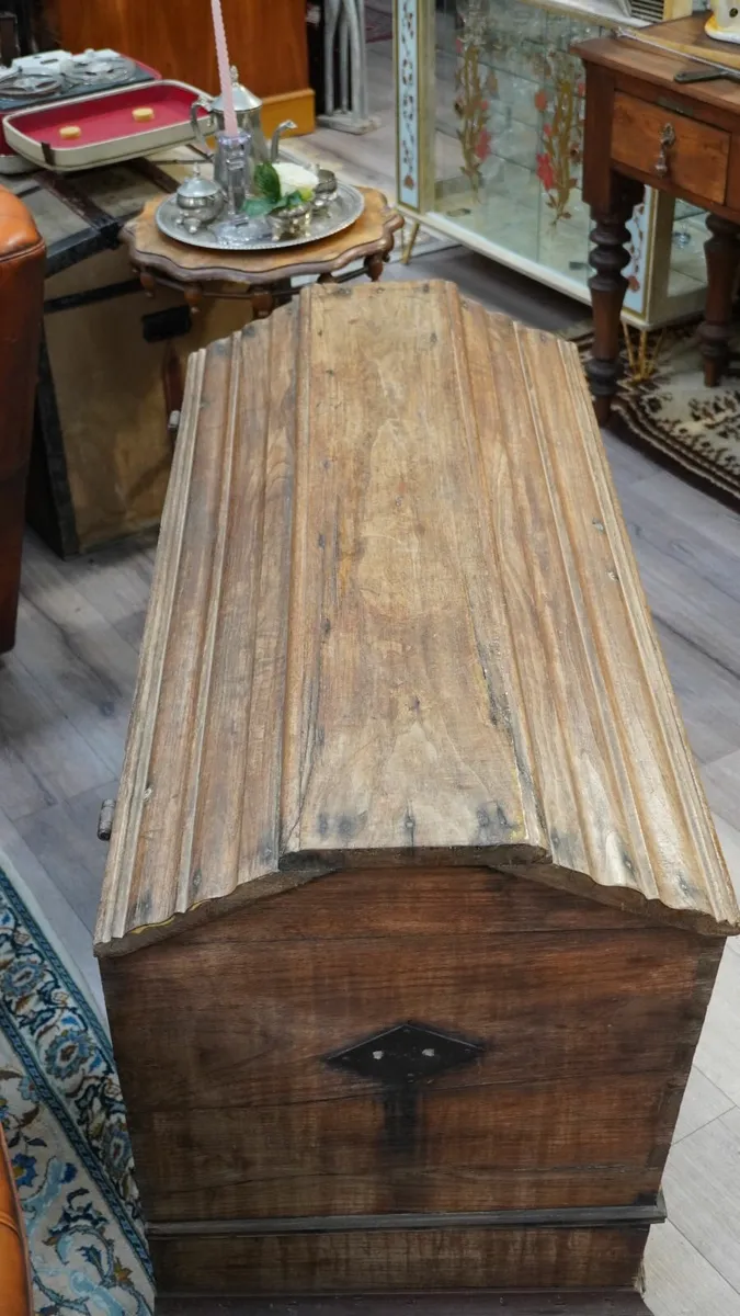 Antique Spanish Wooden Chest with Drawers 19th Cen - Image 4