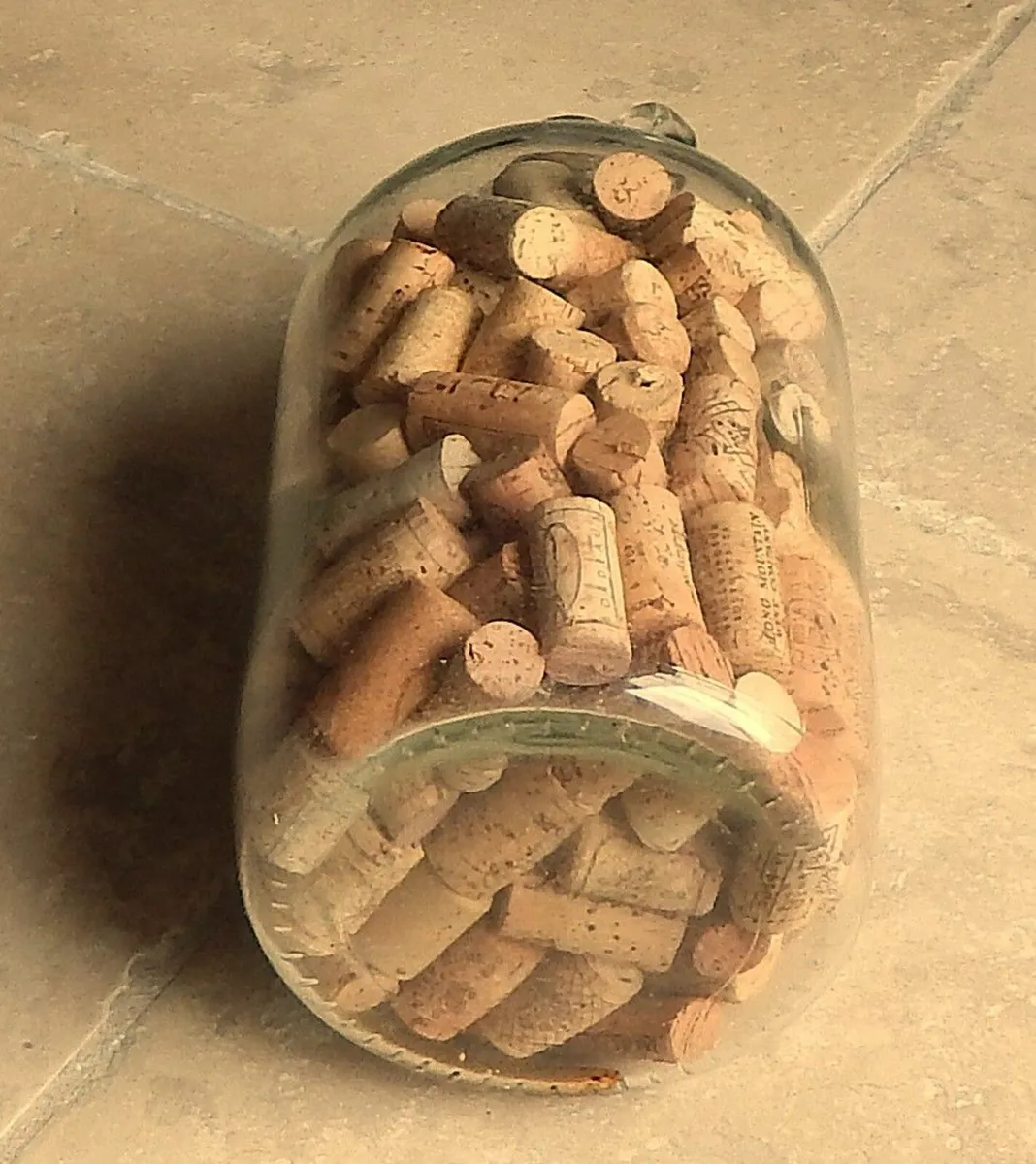 1 Gallon Glass Demijohn filled with Wine Corks - Image 2