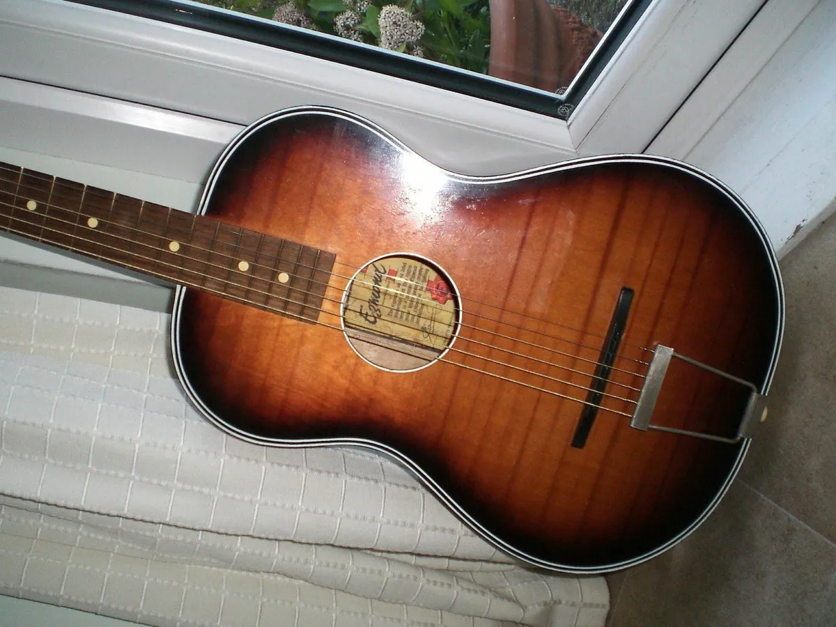 Original 1960's Egmond Parlor Guitar - Holland. - Image 4