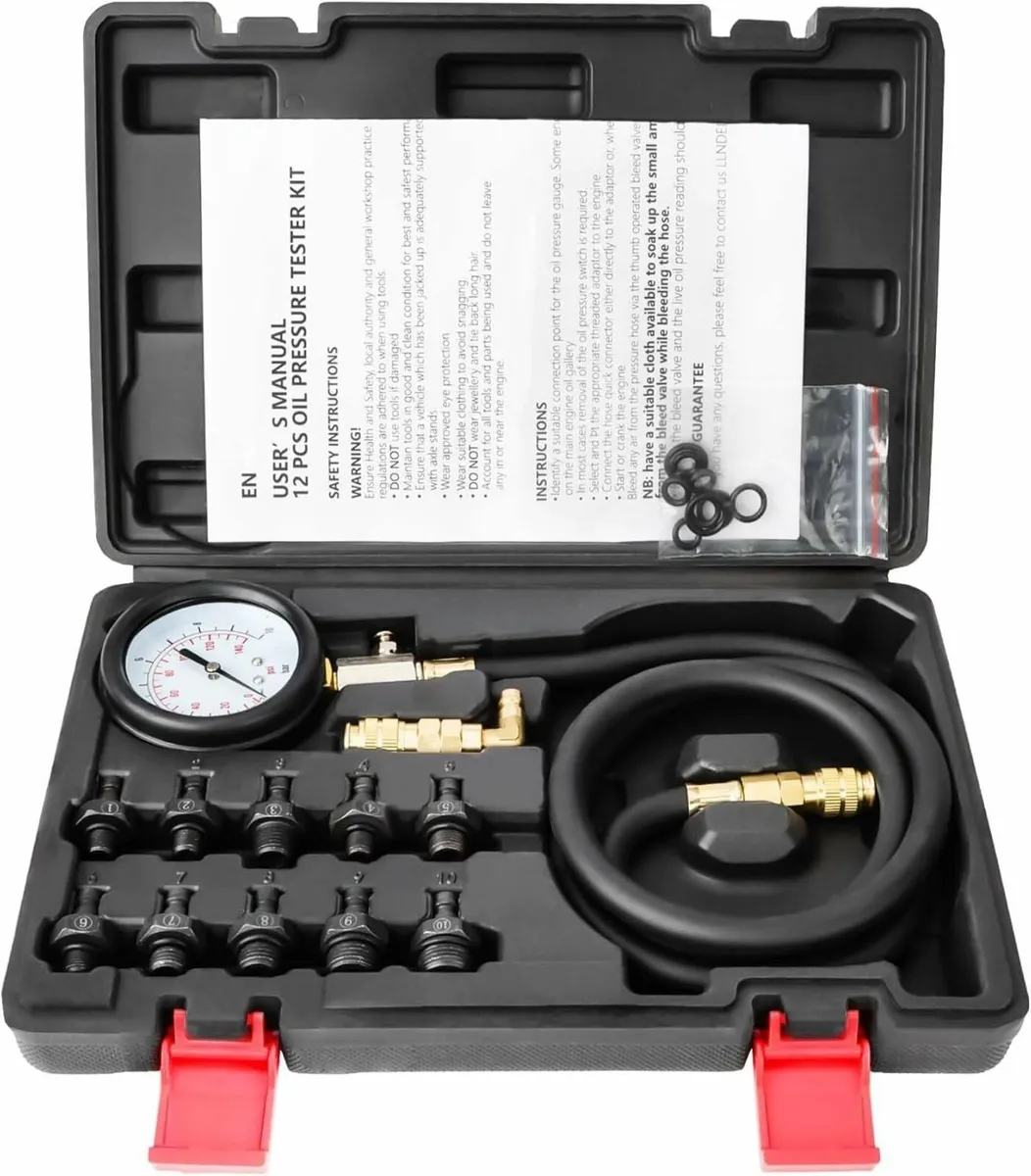 Oil Pressure Gauge Kit, 0-140 PSI Engine Fuel Pres