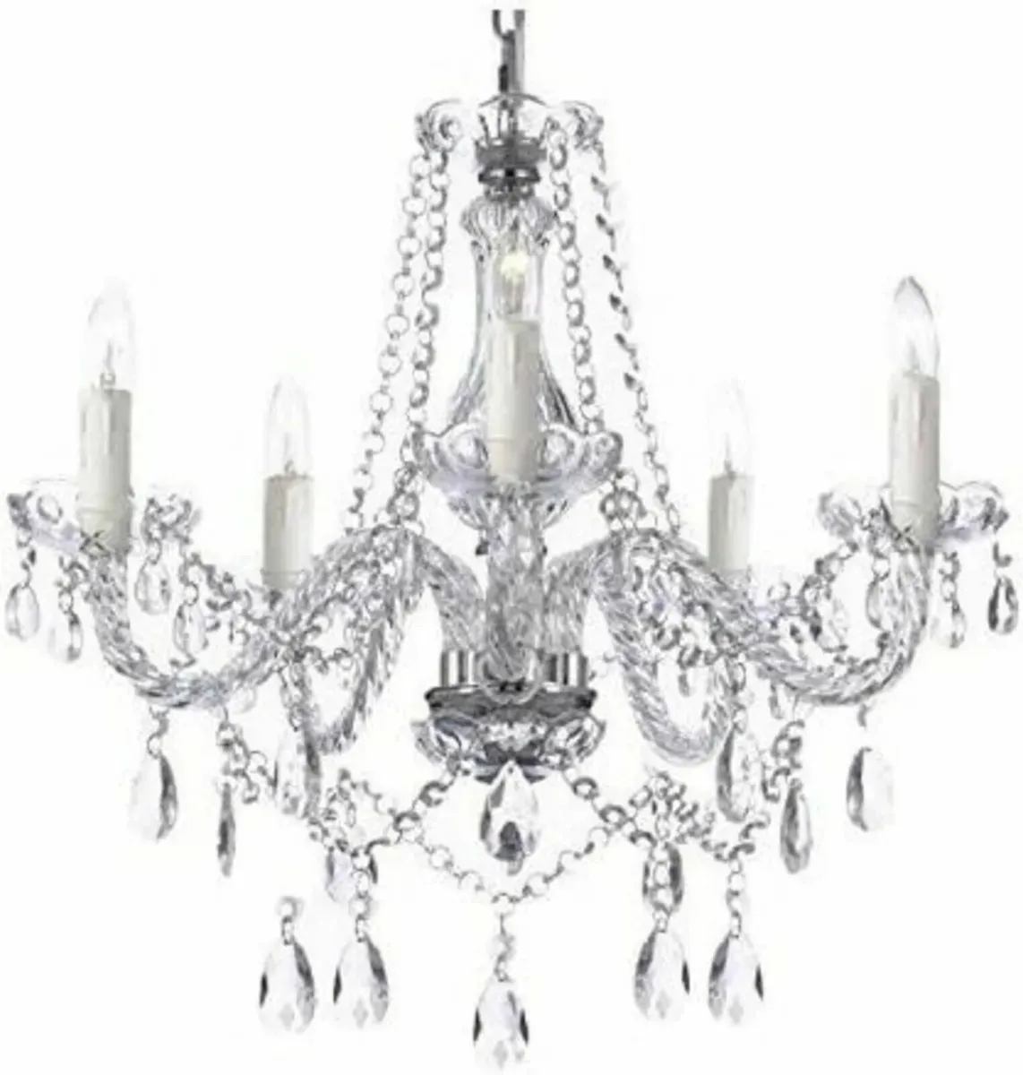 5 Light Chandelier Pendant Lamp Modern Clear - Image 3