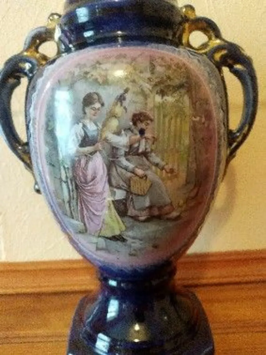 Vintage Cobalt blue Urn - Image 2