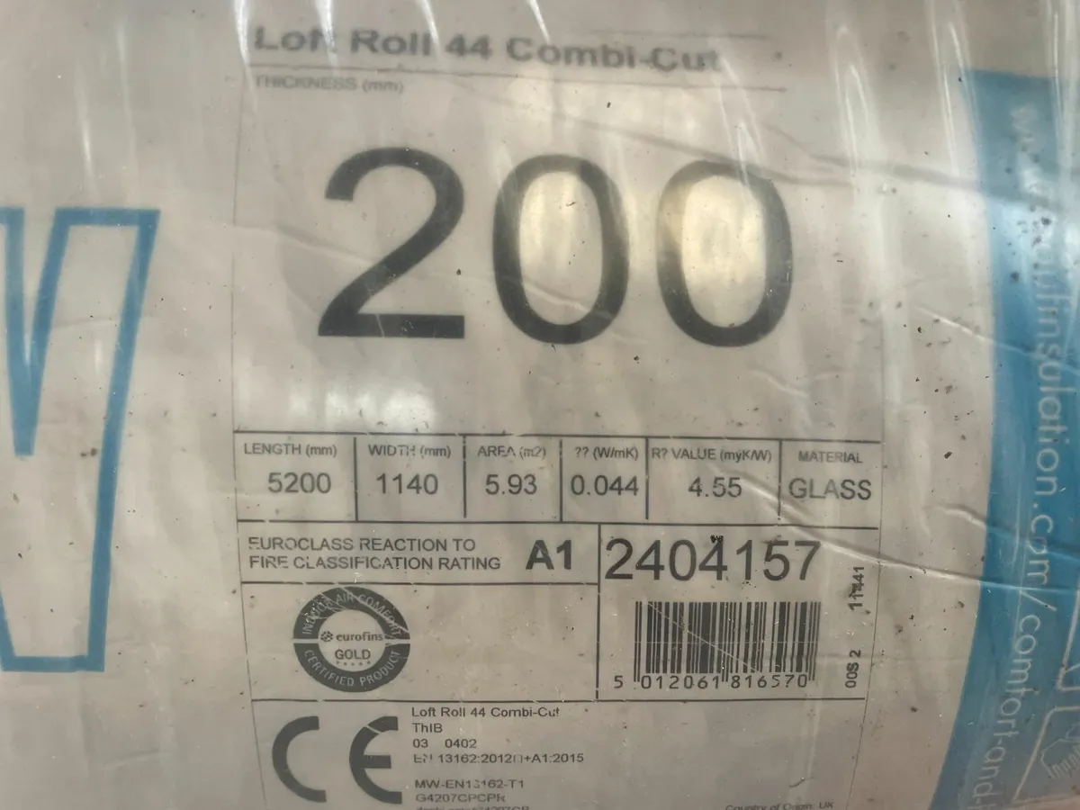 Rolls of Earthwool Insulation - non itch - Image 1