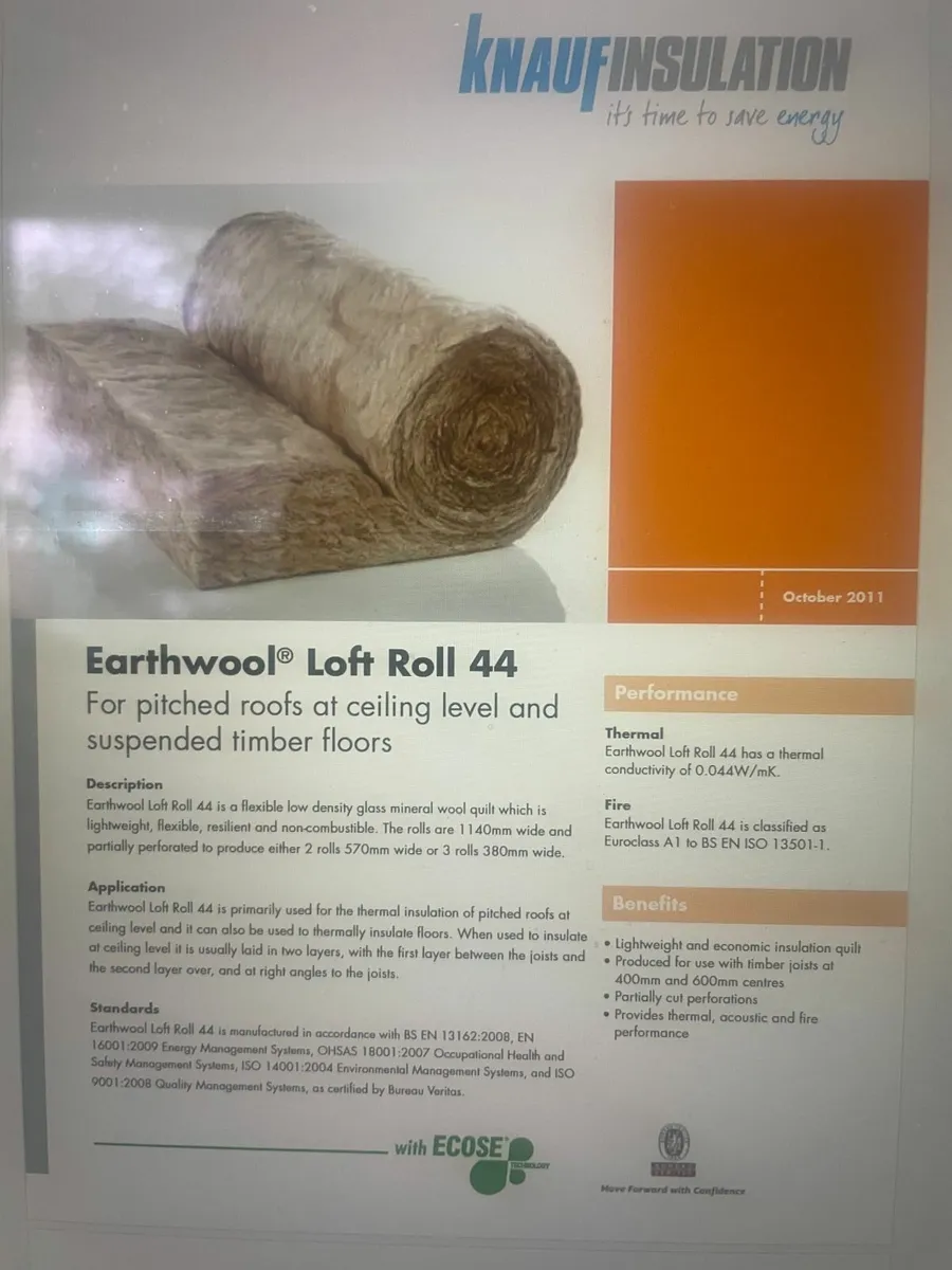 Rolls of Earthwool Insulation - non itch - Image 4