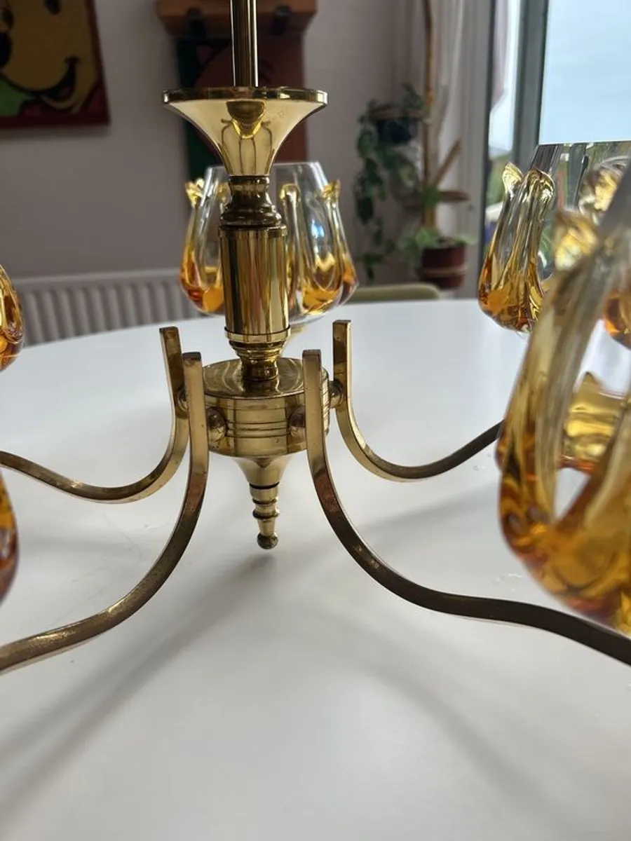 Stunning retro Murano glass chandelier ,Matching Sconces - Image 3