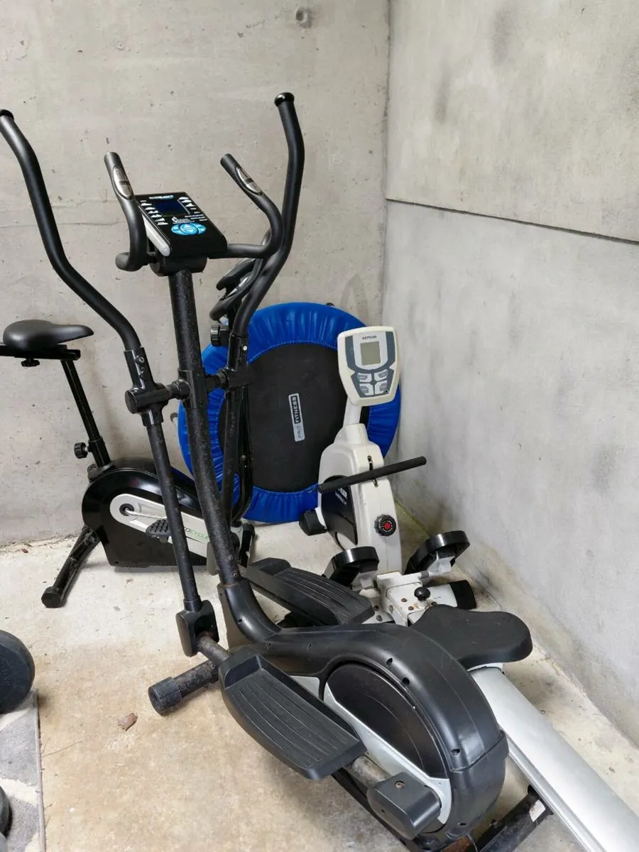 Home gym equipment, bike, cross trainer and rower - Image 1