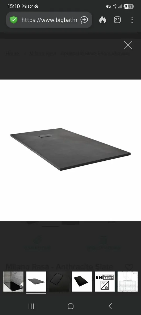 Milano slate effect shower tray - Image 2