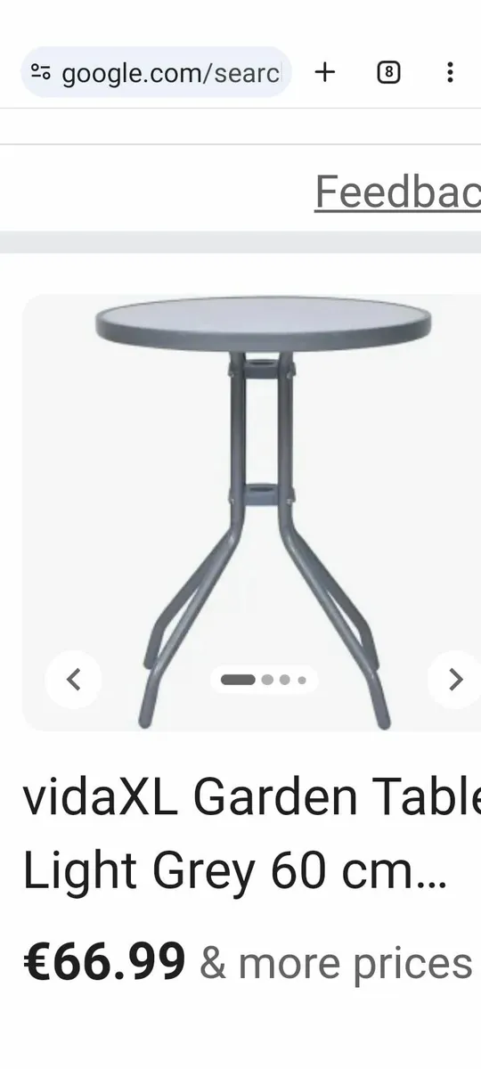 New glass top garden/patio table - Image 1